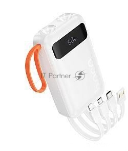 Портативный аккумулятор HOCO (6942007653367) J151 10000mAh 1USB+1Type-C 2.0A, белый