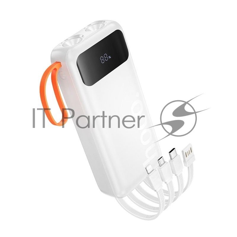 Портативный аккумулятор HOCO (6942007653381) J151A 20000mAh 1USB+1Type-C 2.0A, белый