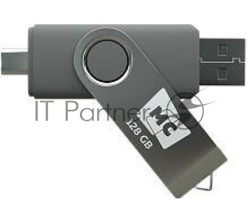 Флешка USB MORE CHOICE МФ128а Black (4620202559111), 128GB, USB 2.0/Type-C, R/W 15/5, черный