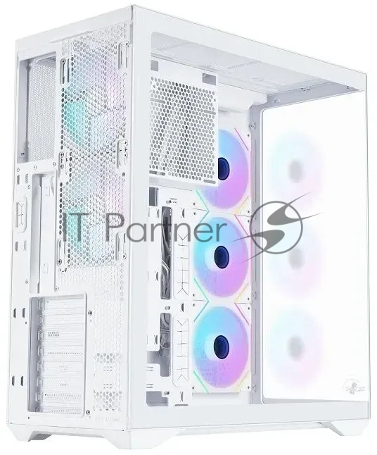 Корпус ATX Eurocase M4801 white, без БП, закаленное стекло 2 стороны