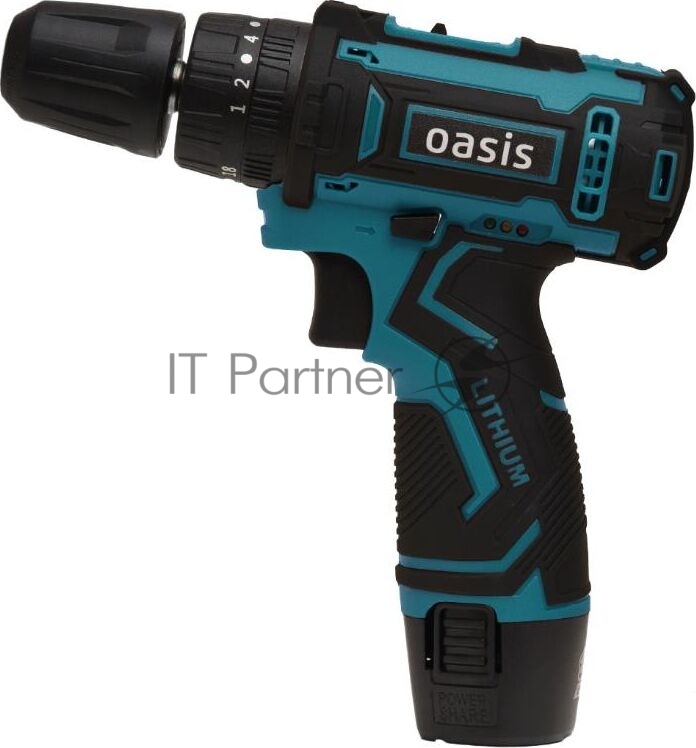 Дрель-шуруповерт OASIS ASU-12S, 12 В, 2 Ач, 30 Нм, щеточный