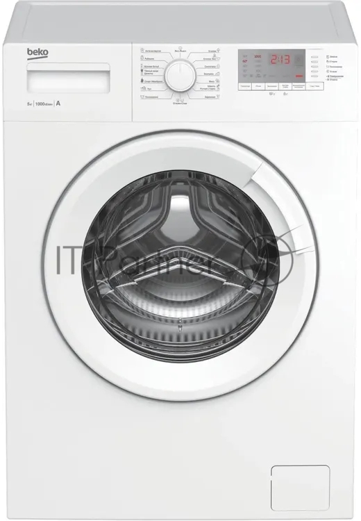 Стиральная машина Beko WHE5512BBW RUKZ BX B7SE4001000 7329810011 белый, загрузка фронтальная 5 кг, 1000 об/мин, класс A