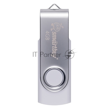Флешка USB SmartBuy Twist White (SB004GB2TWW), 4GB, USB 2.0, R/W 15/5, белый