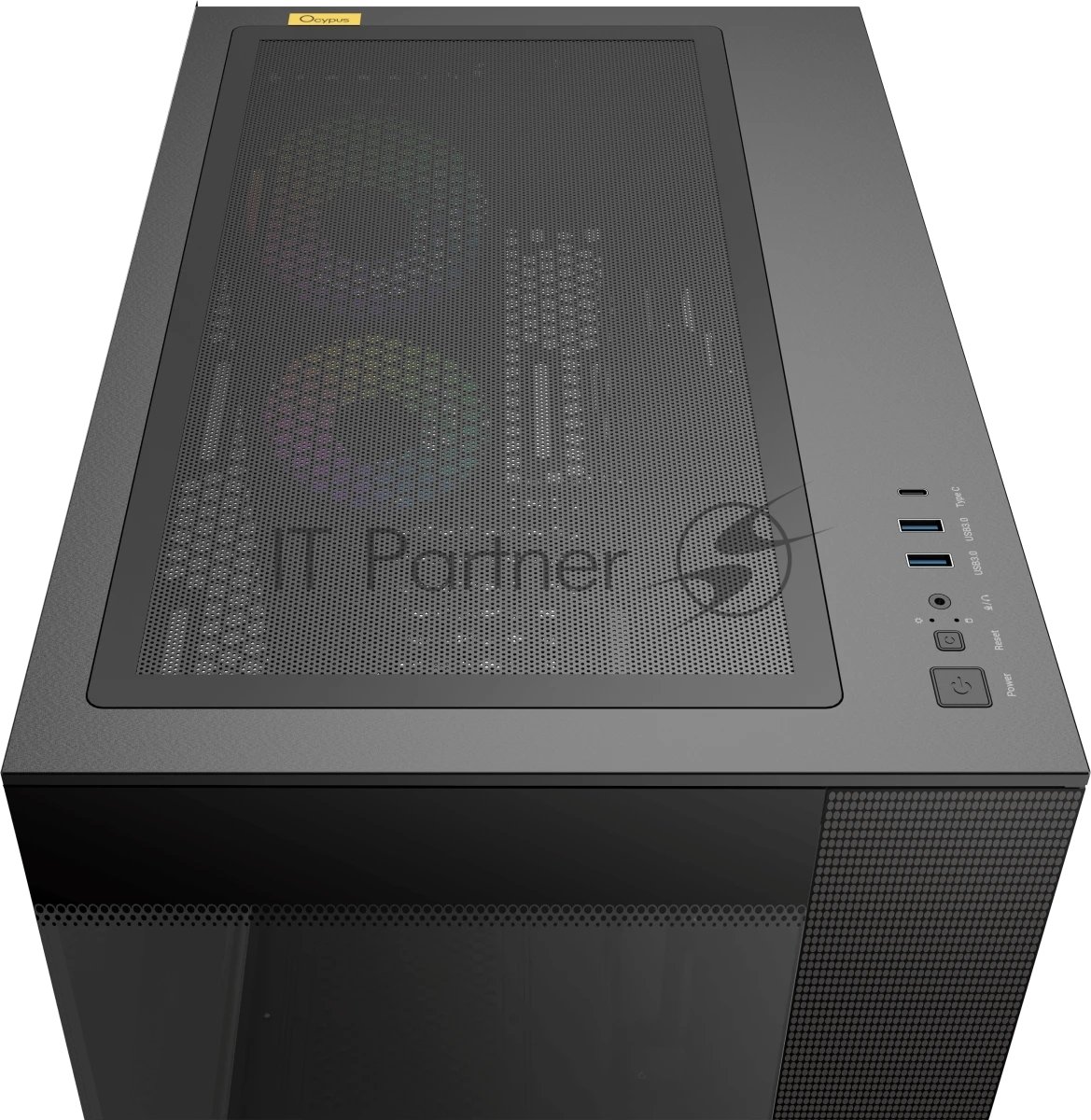 Корпус Ocypus Delta C74 ARGB Black, Midi-Tower, чёрный, 2 x 120 мм