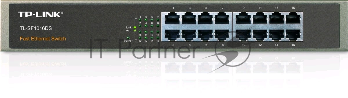 Коммутатор сетевой неуправляемый TP-Link SMB TL-SF1016DS 16 ports 10/100 Мбит/с