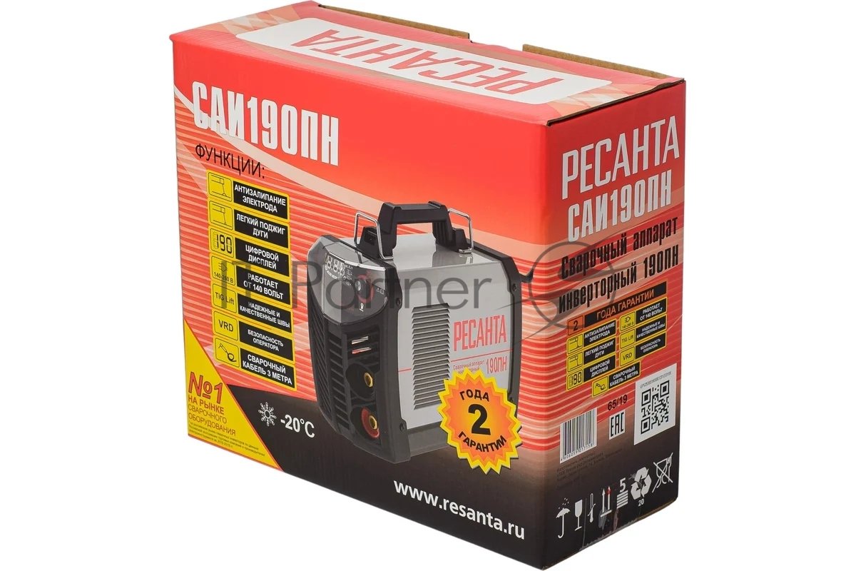 Сварочный аппарат Ресанта САИ-190ПН инвертор ММА DC