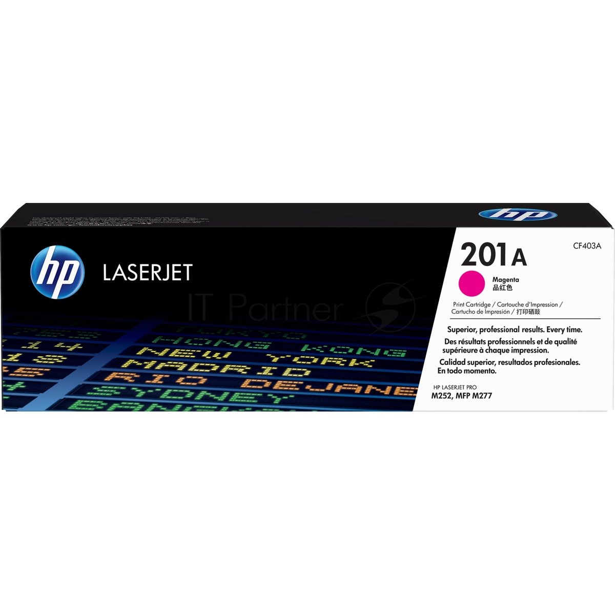Картридж лазерный HP 201A CF403A пурпурный бар.в компл. (1400стр.) для HP CLJ Pro M252/M277