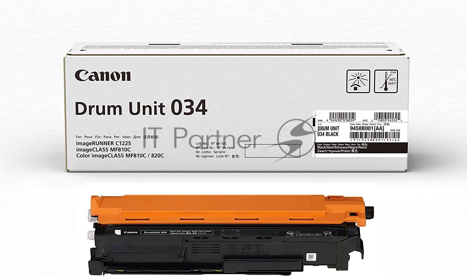 9458B001 Барабан Canon 034 Bk для iR C1225iF, C1225 черный (32 500 стр.)