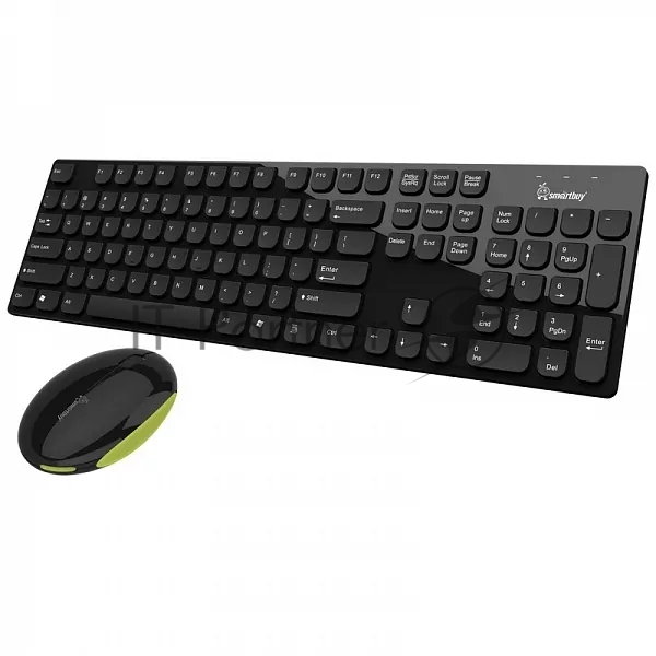Комплект клавиатура+мышь Smartbuy 107365AG беспроводной, USB, 1000 DPI, чёрный