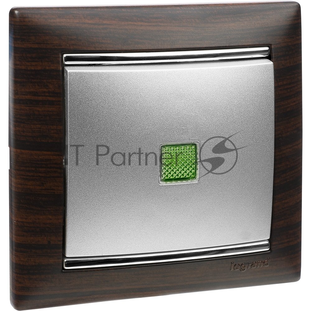 Legrand 770371 VALENA Рамка 1 пост темное дерево/серебро (770371)