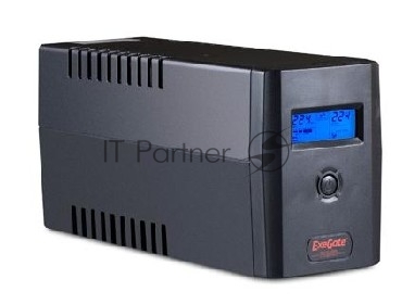 [Поврежденная упаковка] Источник бесперебойного питания Exegate Power  Smart ULB-800 LCD <800VA, Black, 2 евророзетки, USB>