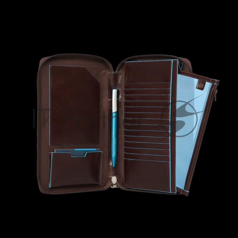 Мультипортмоне Piquadro Blue Square PP3246B2/MO коричневый натур.кожа