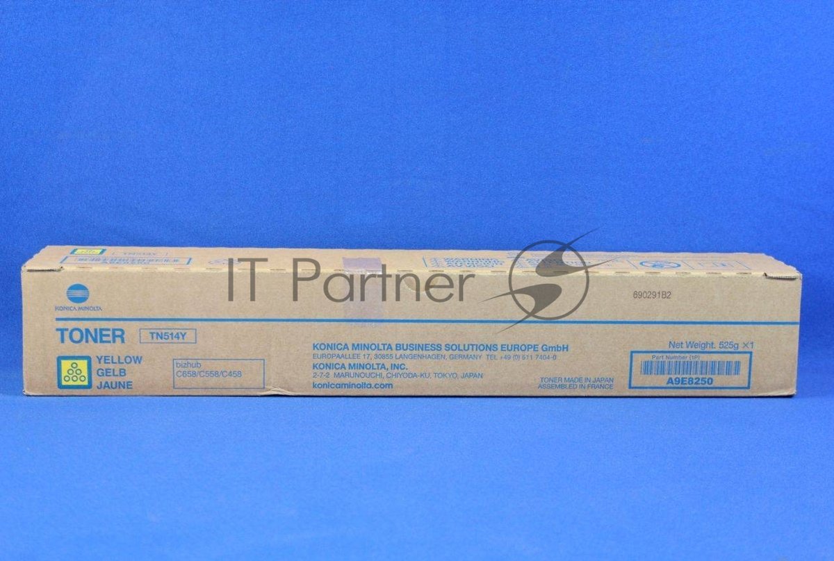 Тонер-картридж Konica Minolta A9E8250, TN-514, желтый, 26000 стр.