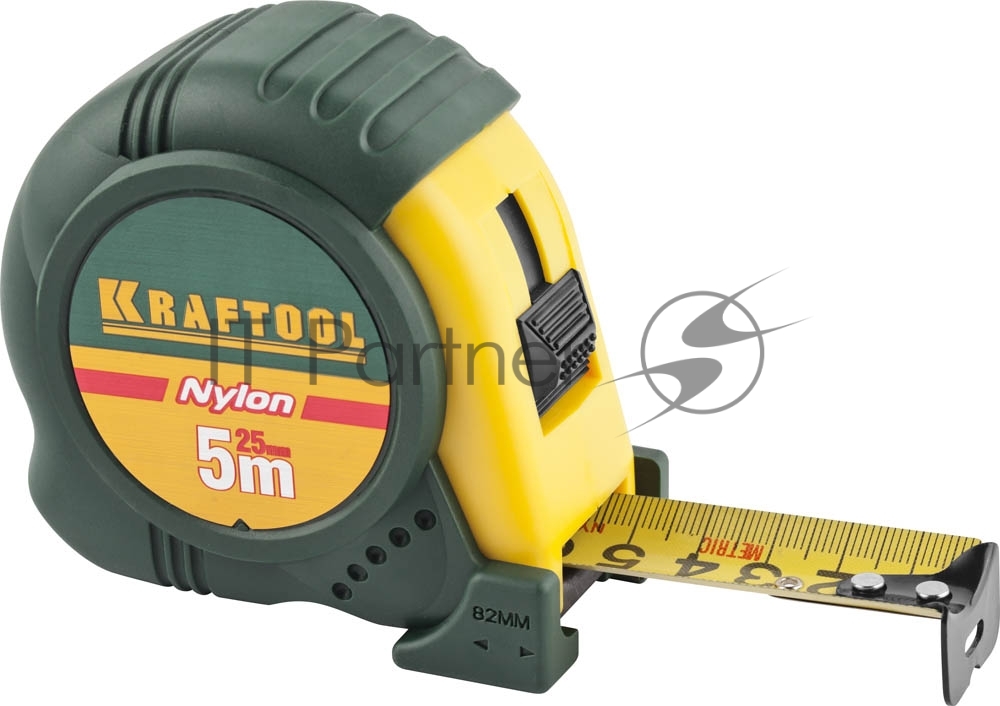 Рулетка KRAFTOOL "EXPERT" 34122-05-25_z01 {с нейлоновым покрытием, обрезин корпус, 5/25мм}