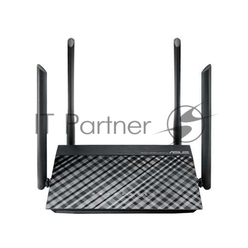 Маршрутизатор беспроводной Asus RT-AC1200 10/100BASE-TX черный (Dual Band)