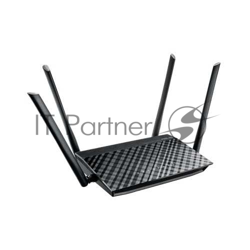 Маршрутизатор беспроводной Asus RT-AC1200 10/100BASE-TX черный (Dual Band)