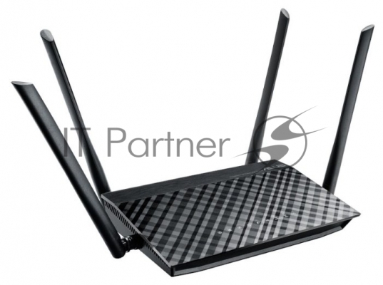 Маршрутизатор беспроводной Asus RT-AC1200 10/100BASE-TX черный (Dual Band)