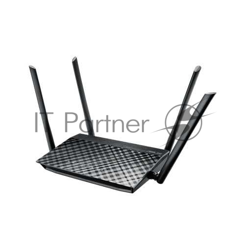 Маршрутизатор беспроводной Asus RT-AC1200 10/100BASE-TX черный (Dual Band)