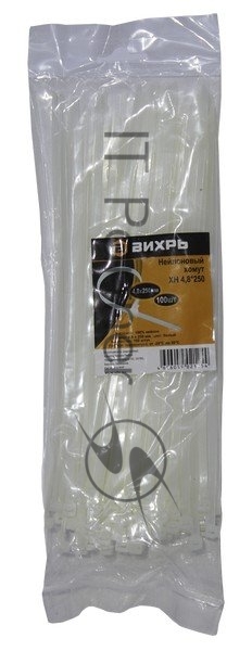 Хомут нейлоновый 4,8x250 Б (100 шт)