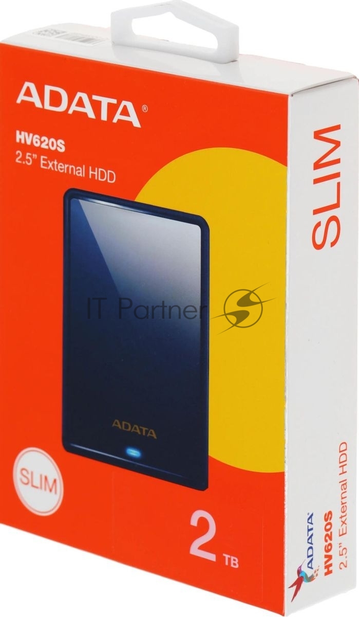 Внешний HDD A-DATA AHV620S-2TU31-CBL, 2ТБ, 2.5", USB 3.1