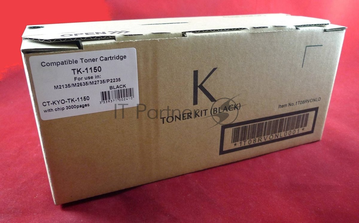 Картридж лазерный для Kyocera-Mita M2135/M2635/M2735/P2235 TK-1150 3K (С ЧИПОМ) JPN