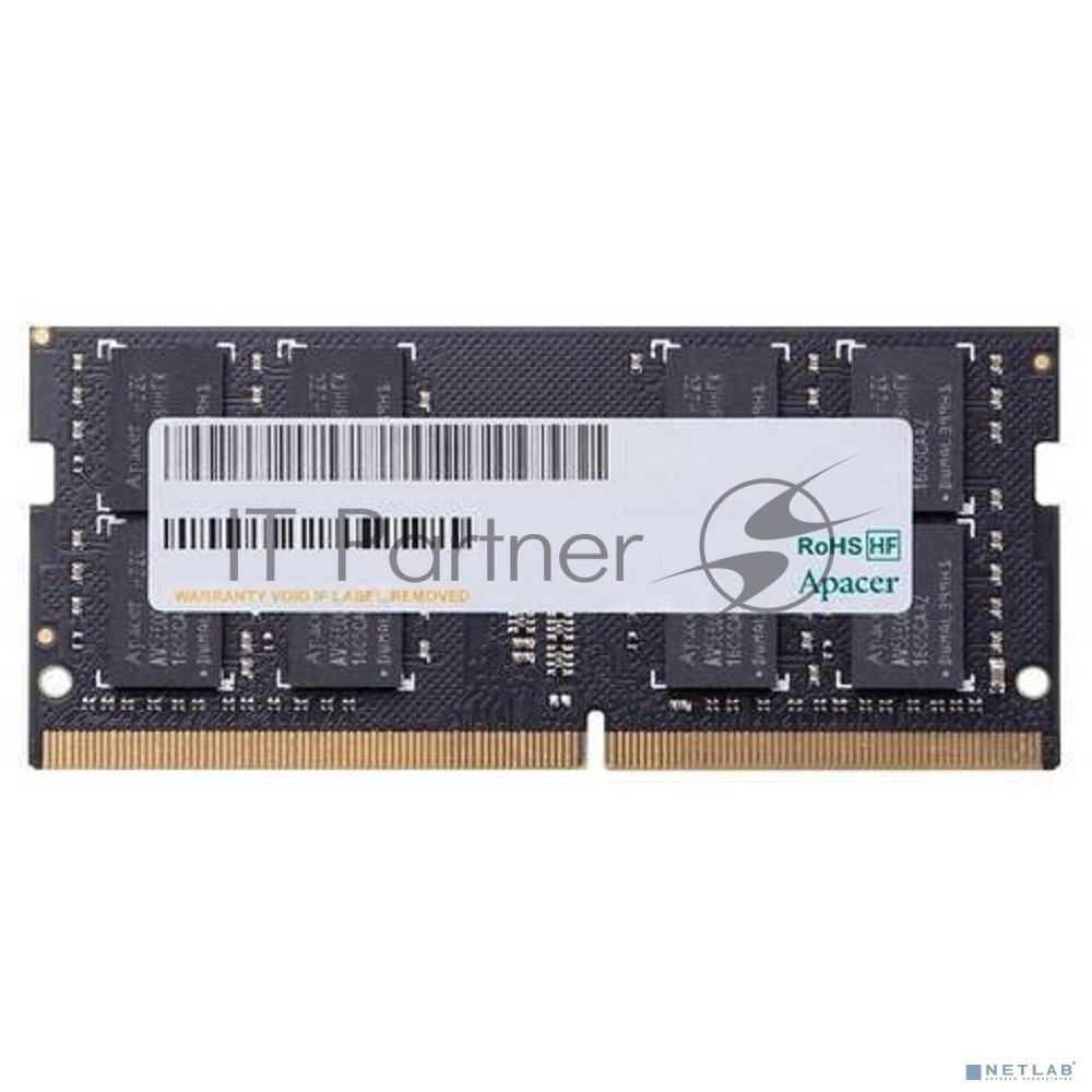 Модуль памяти Apacer AS04GGB26CQTBGH ES.04G2V.KNH 4GB DDR4 2666 SO DIMM Non-ECC, CL19, 1.2V, 1R, 512x8, RTL (904294)