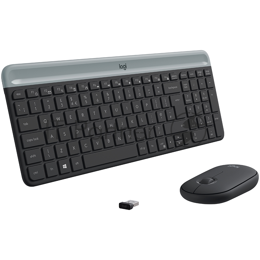 920-009206 Logitech  Клавиатура + мышь MK470 GRAPHITE оригинальная заводская гравировка RU/LAT