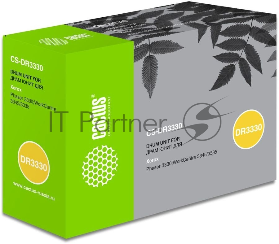 Блок фотобарабана CACTUS CS-DR3330 (101R00555) черный ((30000стр.) для Ph 3330/WC 3345/3335 Xerox) (CS-DR3330)