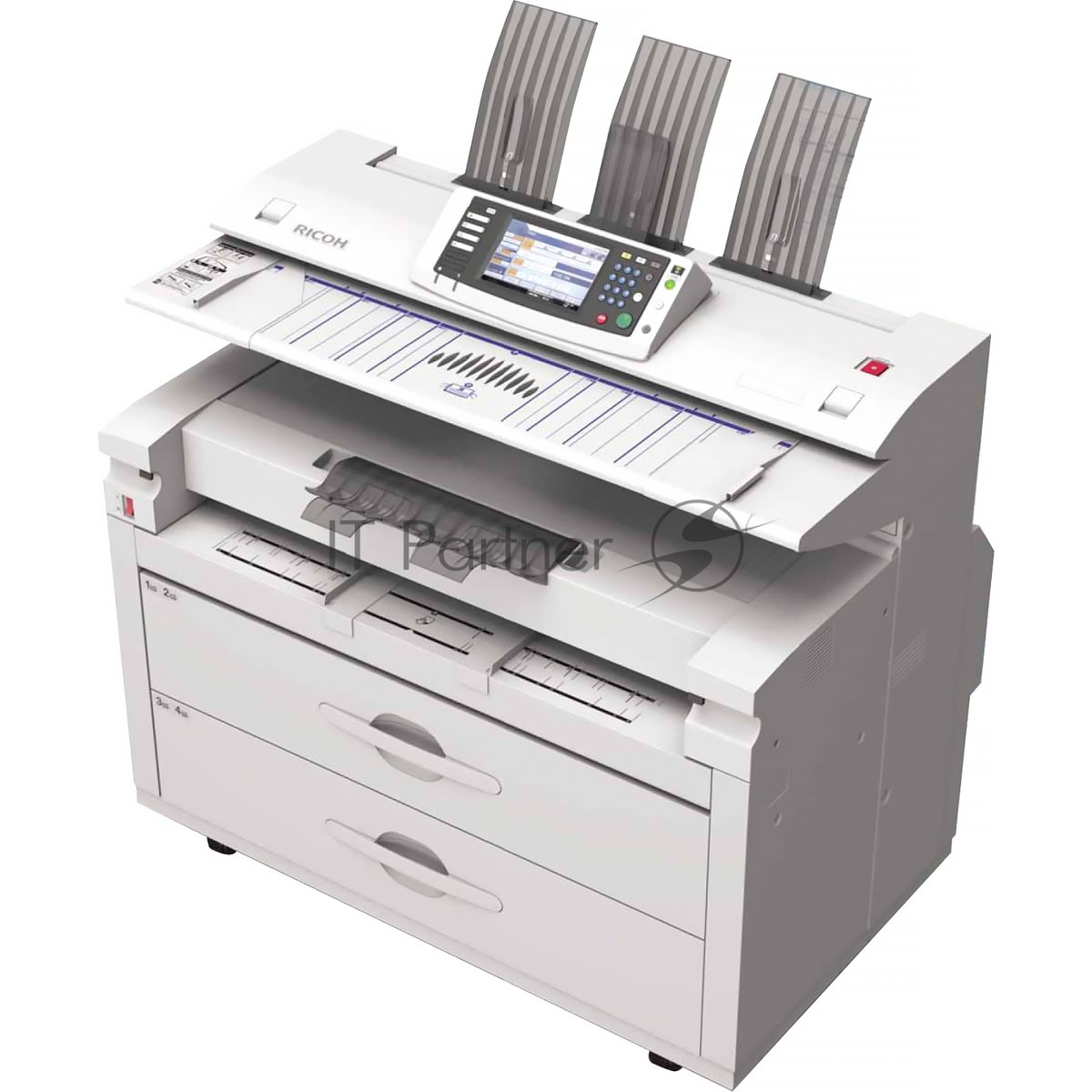 Инженерная система Ricoh MP W7100SP 36" (914 мм) 5 стр/мин (A0); 10 стр/мин (A1), докупить тонер 821021  (1шт), девелопер B1259640 (2шт),  (Официальная гарантия Ricoh 1 год) Требуется запуск в СЦ