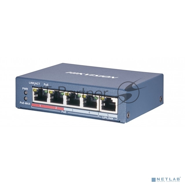 Коммутатор 4PORT 1000M POE DS-3E0505P-E/M HIKVISION