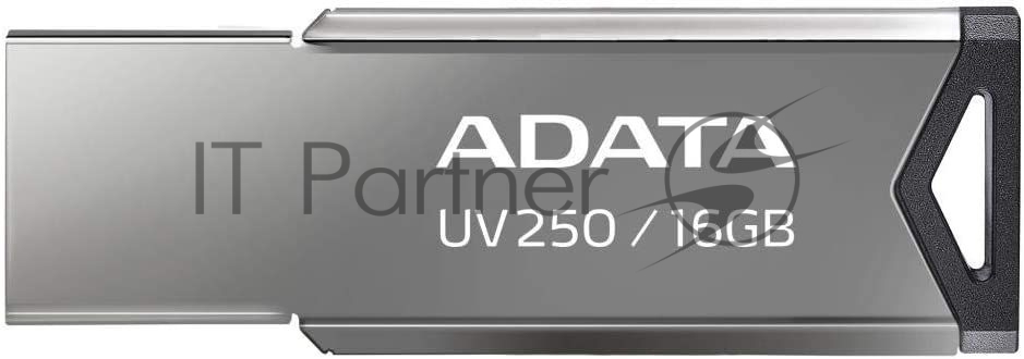 USB накопитель ADATA - UV250, USB Type A (USB 2.0), 16 ГБ, цвет серебристый, AUV250-16G-RBK