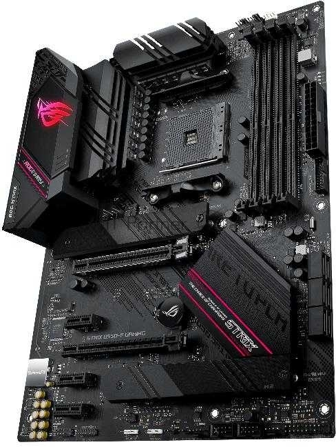 Материнская плата ASUS ROG STRIX B550-F GAMING, AM4, AMD B550, 4xDDR4, 6xSATA, 2xM.2, 1xPCIe 4.0 x16, 1xPCIe 3.0 x16, 3xPCIe x1, DisplayPort, HDMI, 1x2.5Gb LAN, USB Type-C, 5x3.5 мм, 7.1, ATX