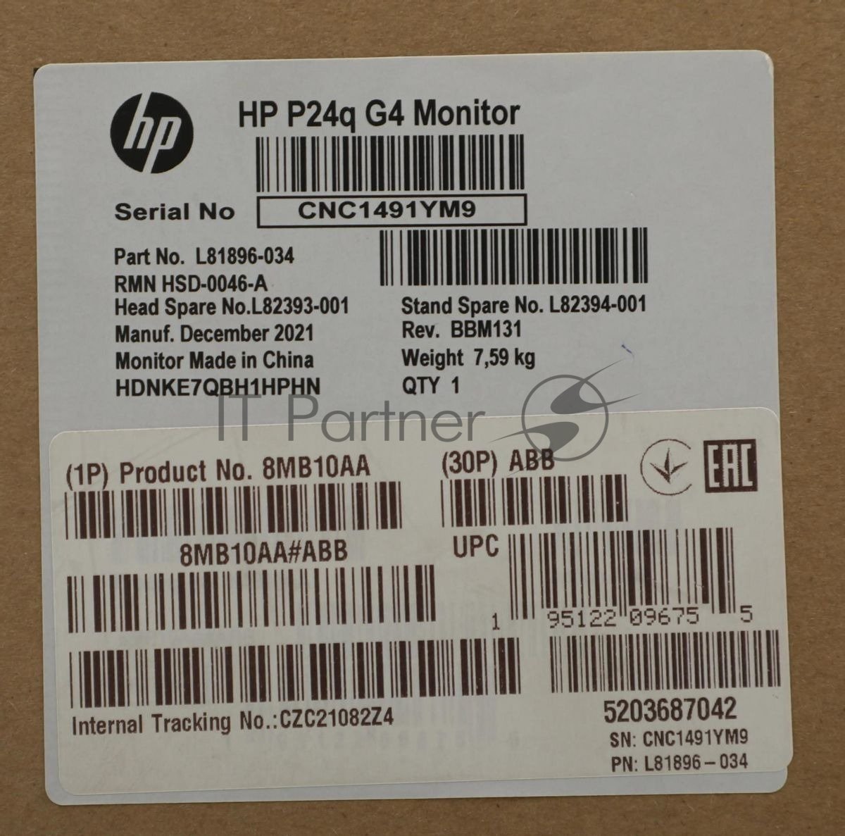 Монитор HP 23.8" P24q G4 черный IPS LED 5ms 16:9 HDMI HAS Piv 250cd 178гр/178гр 2560x1440 60Hz VGA Quad 2K (1440p) 5.59кг