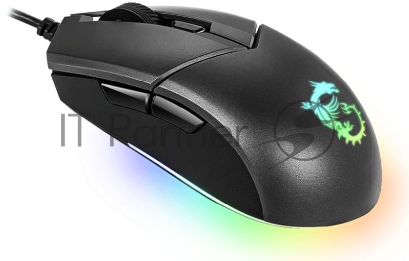 Мышь проводная MSI Clutch GM11 черный, 5000 dpi, USB, кнопки - 6