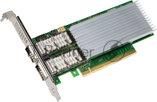 Сетевая карта Intel E810-CQDA2, 2xQSFP28 ports, 100GbE, PCI-E x16 gen3/gen4, iWARP/RoCEv2, IEEE 1588 PTP, ADQ, iSCSI, NFS, VMDq. PCI-SIG* SR-IOV Capable
