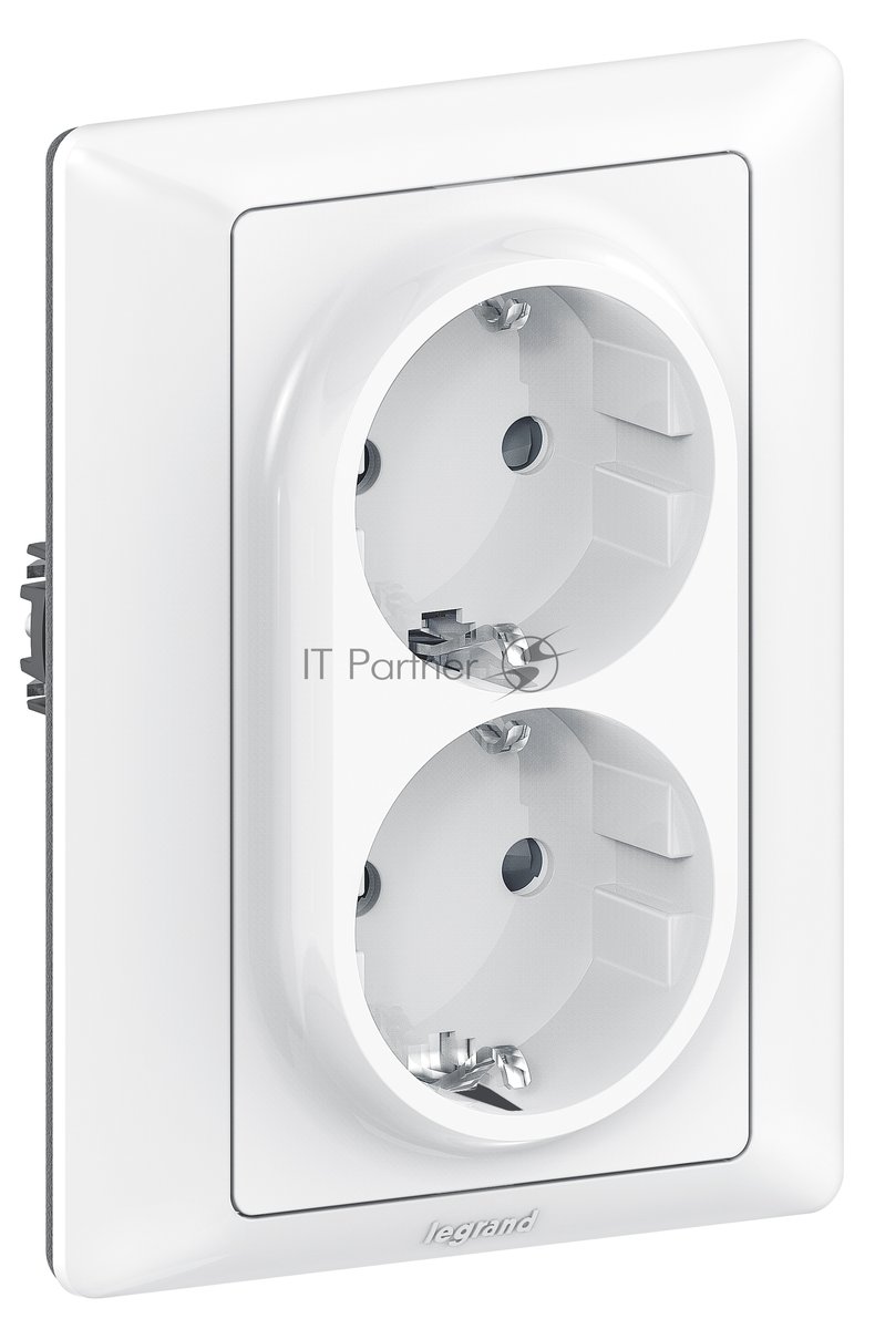 Накладка розетки с/з 2-ной 754950 Legrand Valena LIFE Белый