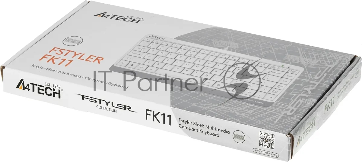 Клавиатура проводная A4Tech Fstyler FK11 USB белый