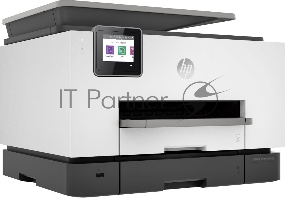 МФУ струйное HP Officejet Pro 9023 AiO (1MR70B), A4, цветной, до 24 стр/мин. (ч/б) до 20 стр/мин. (цвет), скан. до 15 стр/мин. (ч/б) 8 стр/мин. (цвет), 1200x1200dpi, USB, RJ-45, Wi-Fi, Air Print