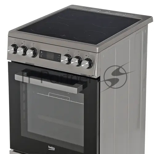 Плита электрическая Beko FSM57300GX черный, конфорок 4 шт, духовка 55 л, 50 см x 85 см x 60 см