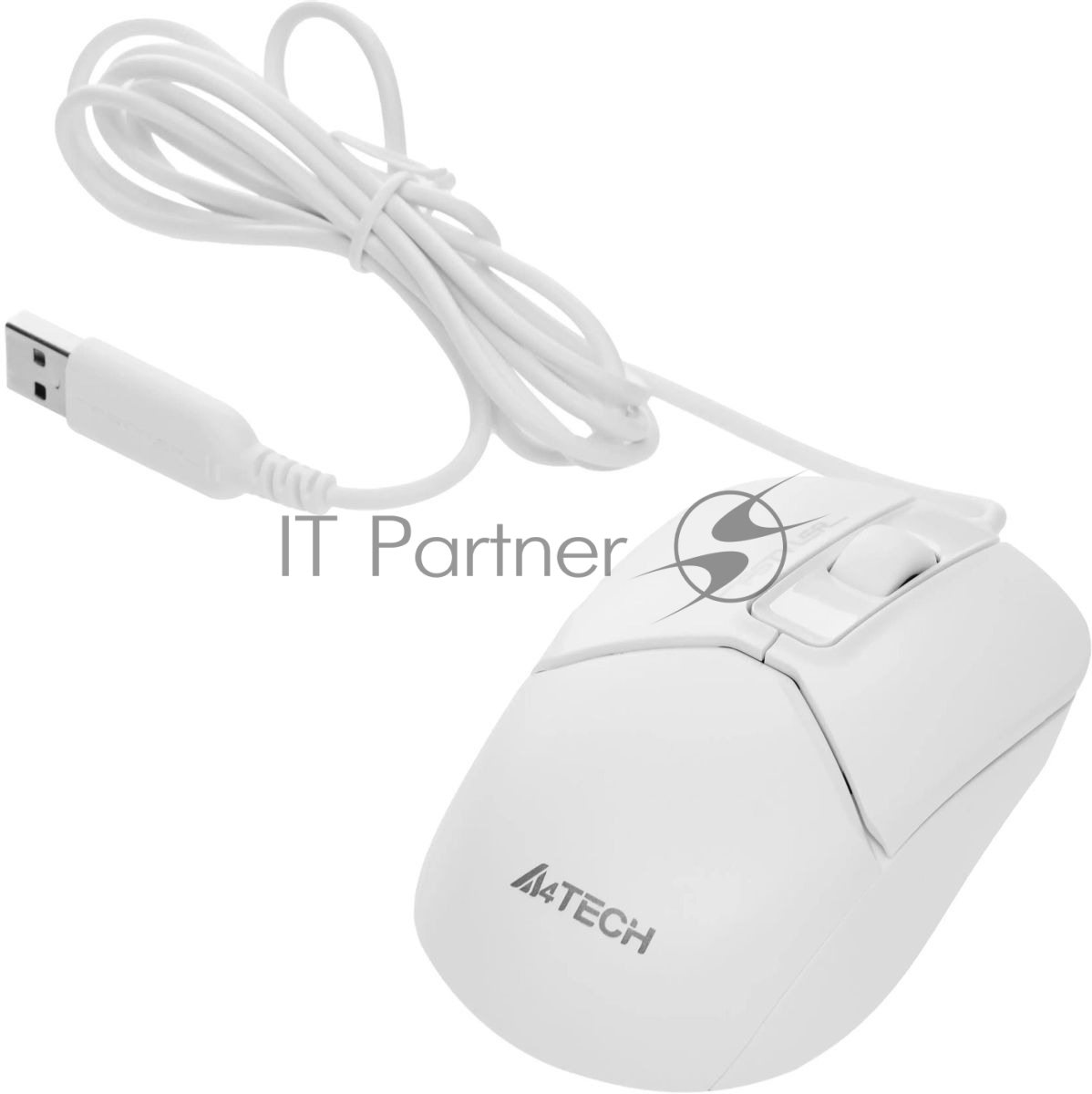Мышь проводная A4Tech Fstyler FM12S белый, 1200 dpi, USB, кнопки - 3