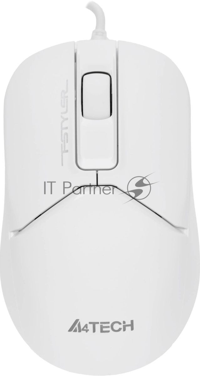 Мышь проводная A4Tech Fstyler FM12S белый, 1200 dpi, USB, кнопки - 3
