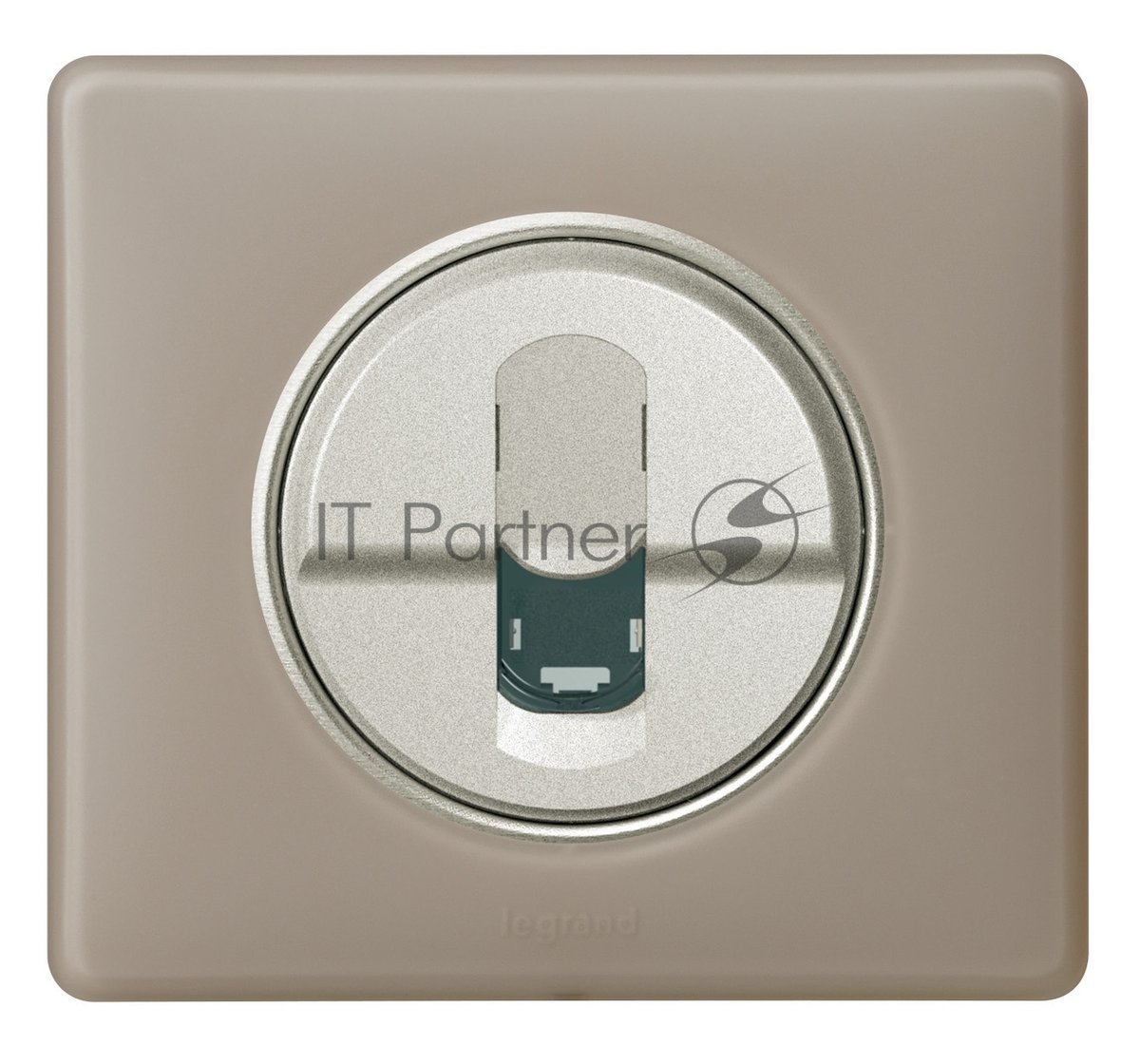 Legrand 068551 Celiane Лиц. панель для розетки RJ45, титан