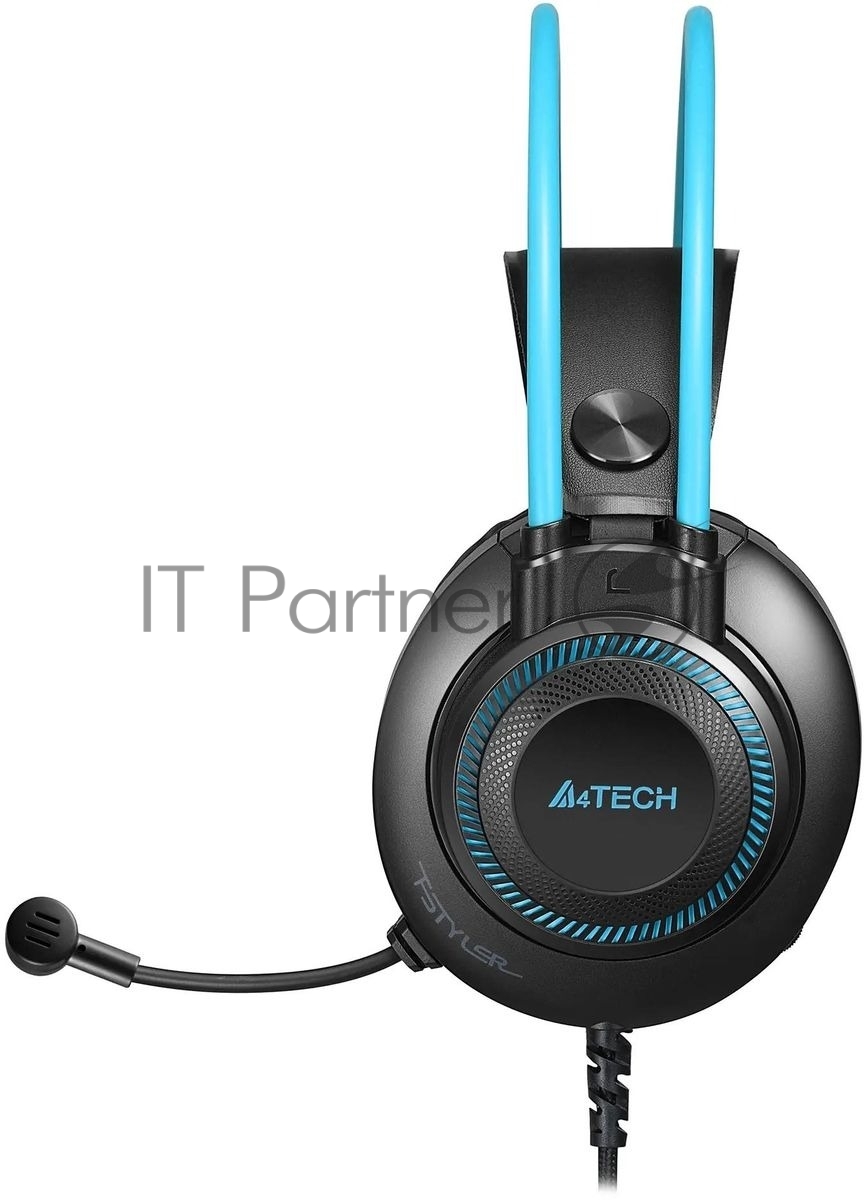 Гарнитура A4Tech Fstyler FH200i серый-синий, проводная, 3.5 мм