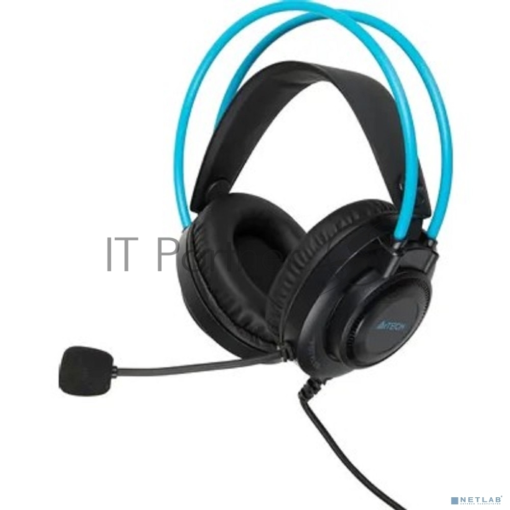 Гарнитура A4Tech Fstyler FH200i серый-синий, проводная, 3.5 мм