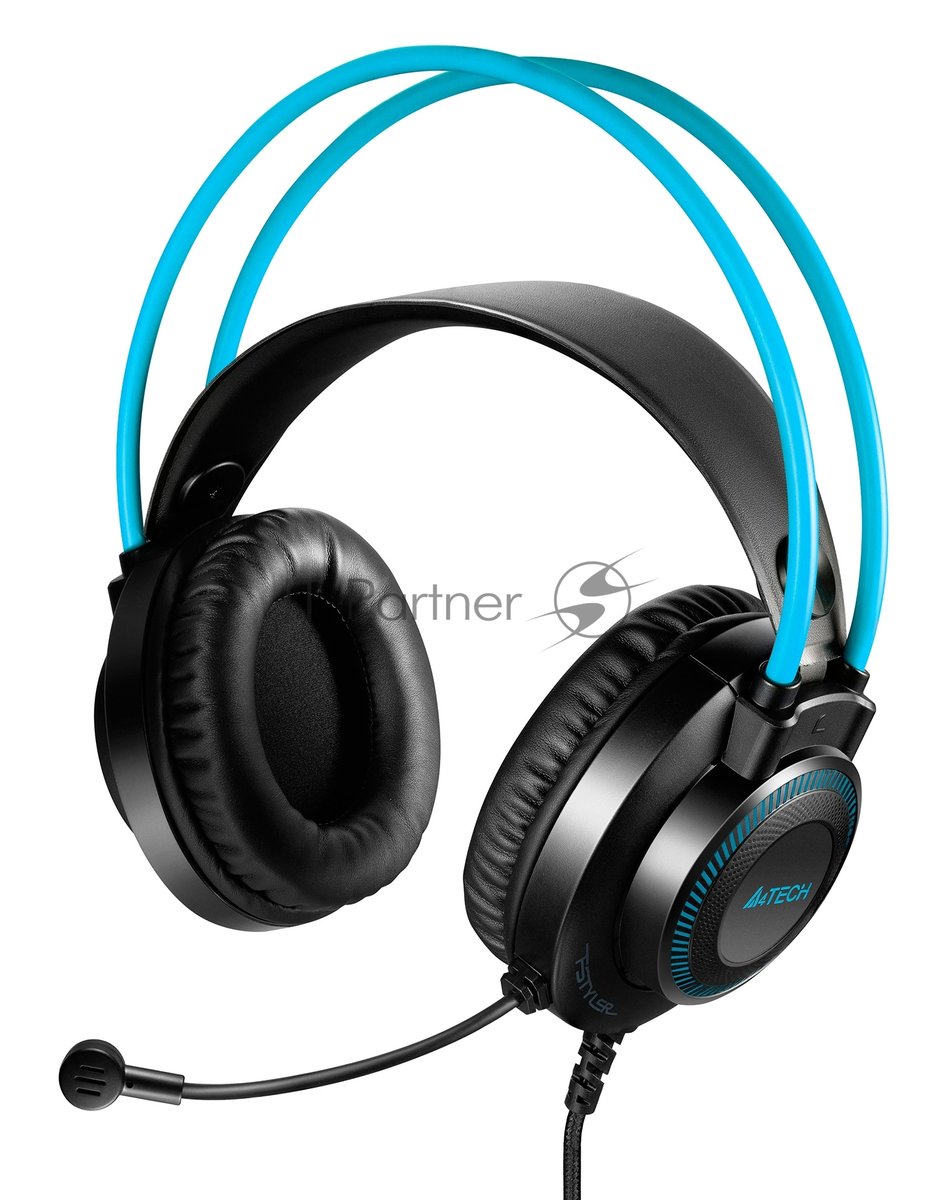 Гарнитура A4Tech Fstyler FH200i серый-синий, проводная, 3.5 мм
