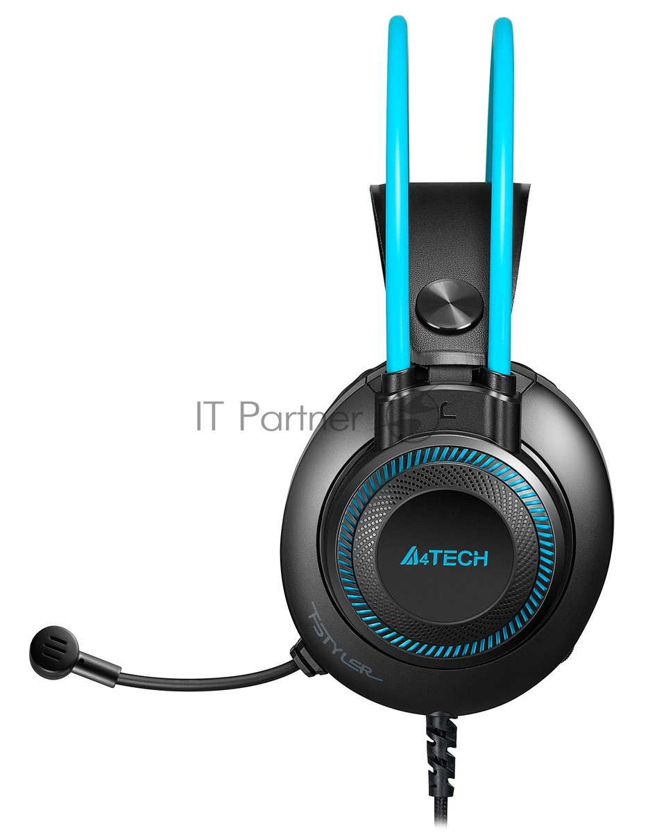 Гарнитура A4Tech Fstyler FH200i серый-синий, проводная, 3.5 мм