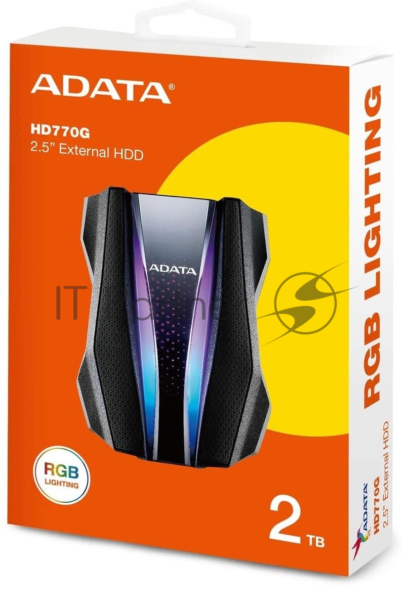Внешний HDD 2.5" ADATA HD770G, 2TB, USB 3.2 Gen 1 Type-A, 5400 rpm, черный
