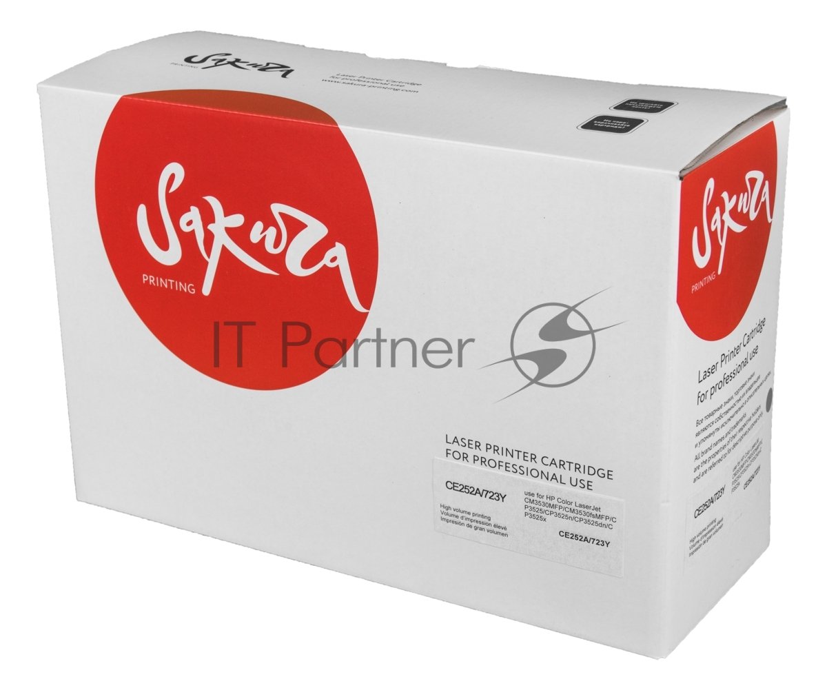 Картридж лазерный Sakura SACE252A/723Y, CE252A, желтый, 7000 стр.
