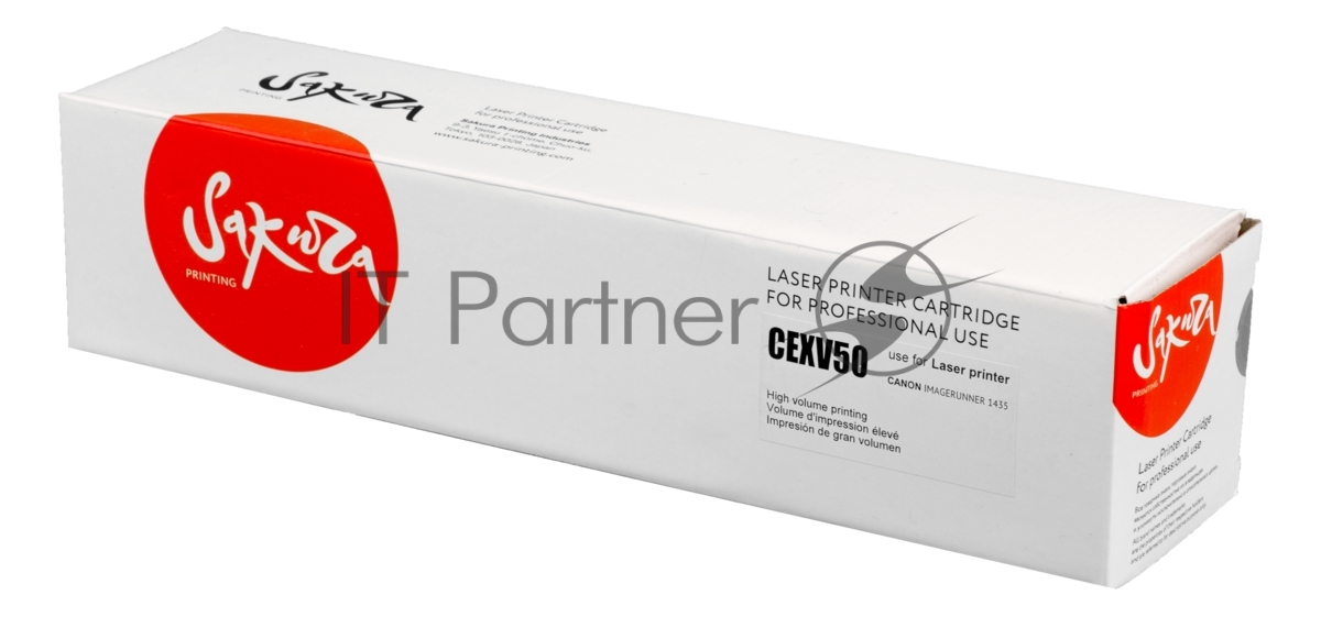 Картридж Sakura CEXV50 для Canon IR1435/1435i/1435iF, черный, 17 600 к.