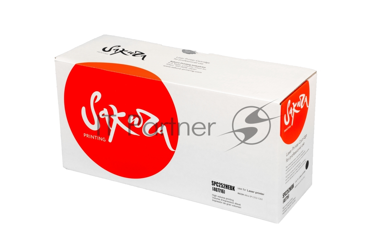 Картридж Sakura SPC252HEBK (407716) для Ricoh, черный, 6500 к.